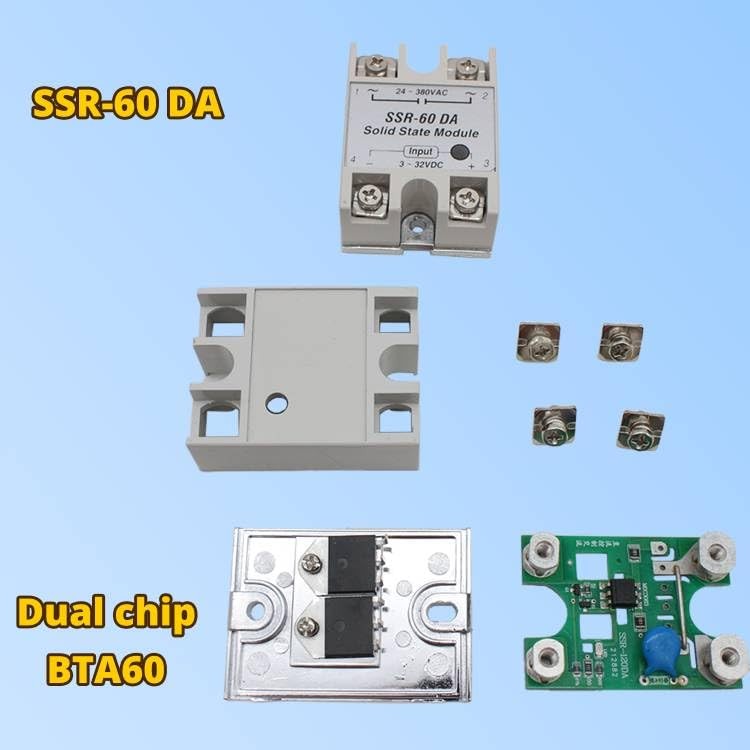 SSR-40DA 25DA 60DA DC to AC Solid State Relay Module Temperature Controller 24V-380V 40A 250V/25A 250V/ 60A 250V