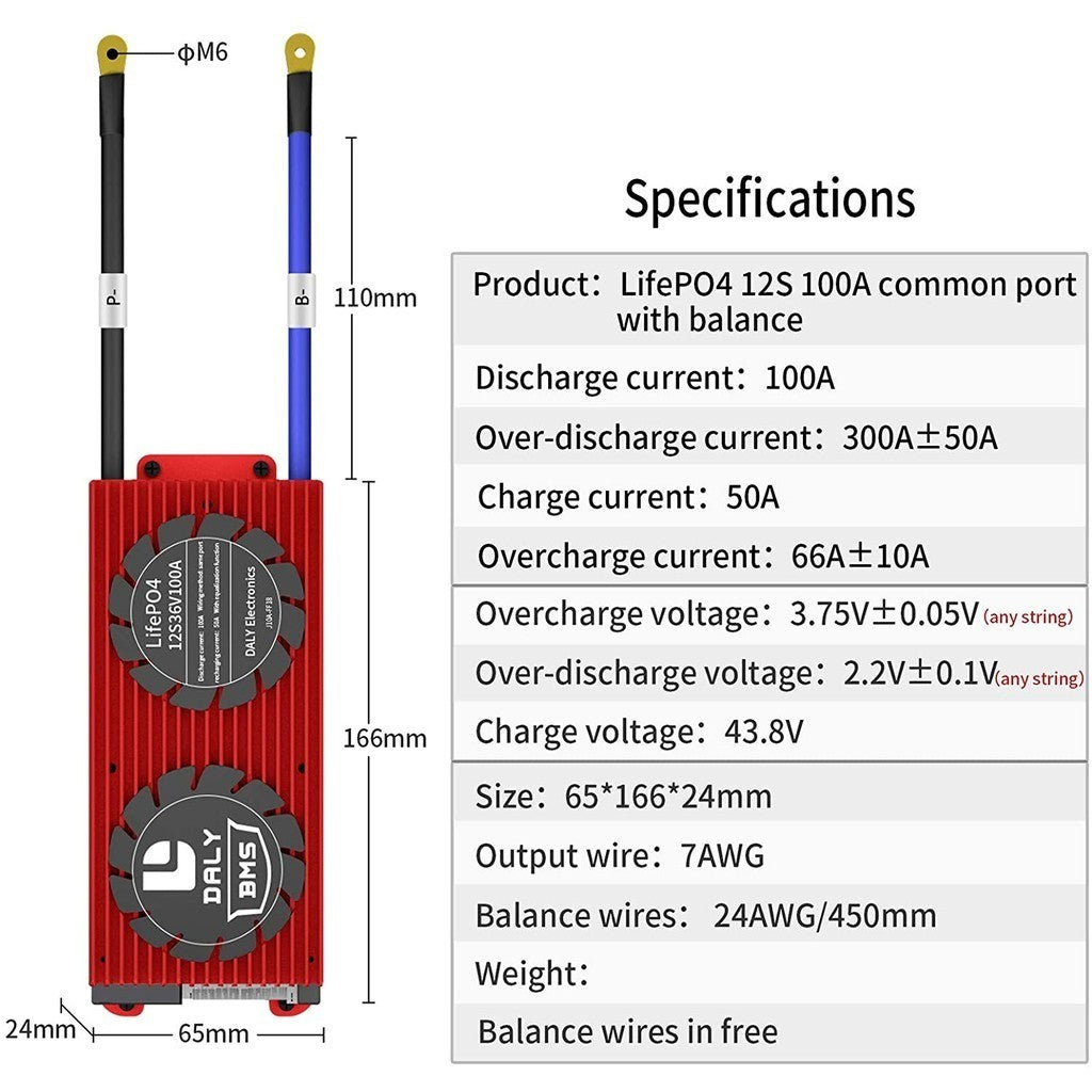 Daly Power Central lifepo4 BMS 12v 24v 36v 48v 30a 60a 100a 4s 8s 12s 16s 3.2v Manufactured