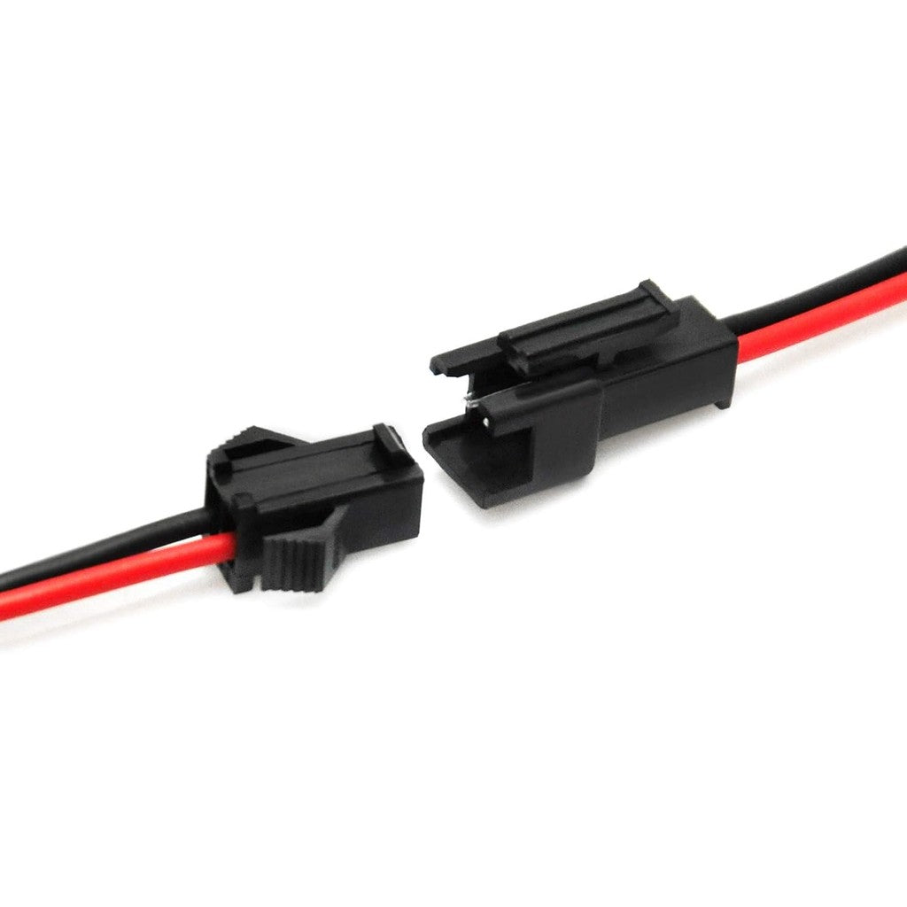 High Quality Plug 10pcs Connector Head Wires 24AWG 2-Pin Male / Female Connected