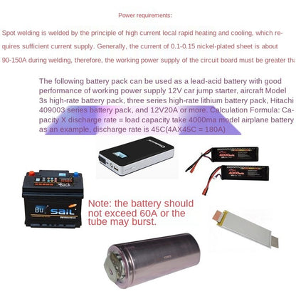 12V Battery DIY Spot Welding Machine Spot Welding Pen PCB Circuit Board Portable Storage  Welding
