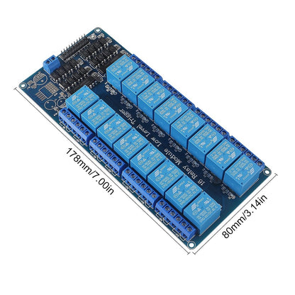 16 Channel 5V 12V 24V 10A Relay Module