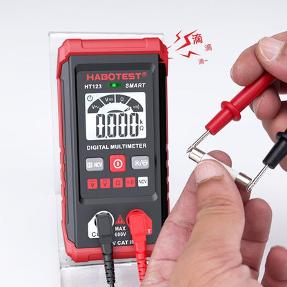 HT123 Smart Mini Digital Multimeter 600V Auto Range Multimeter AC DC Voltage Resistance Continuity Tester with Backlight NCV Non-contact Multimeter