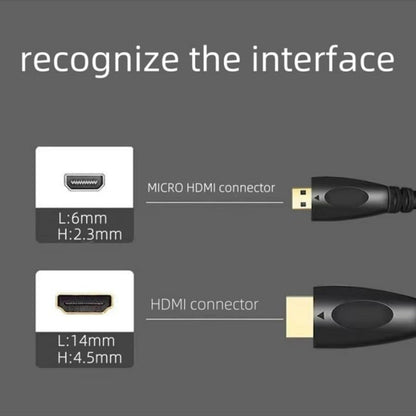 Micro HDMI To HDMI Cable 4K HDMI Cable For Camera  Raspiberry Pi