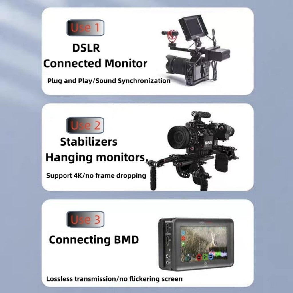 Micro HDMI To HDMI Cable 4K HDMI Cable For Camera  Raspiberry Pi