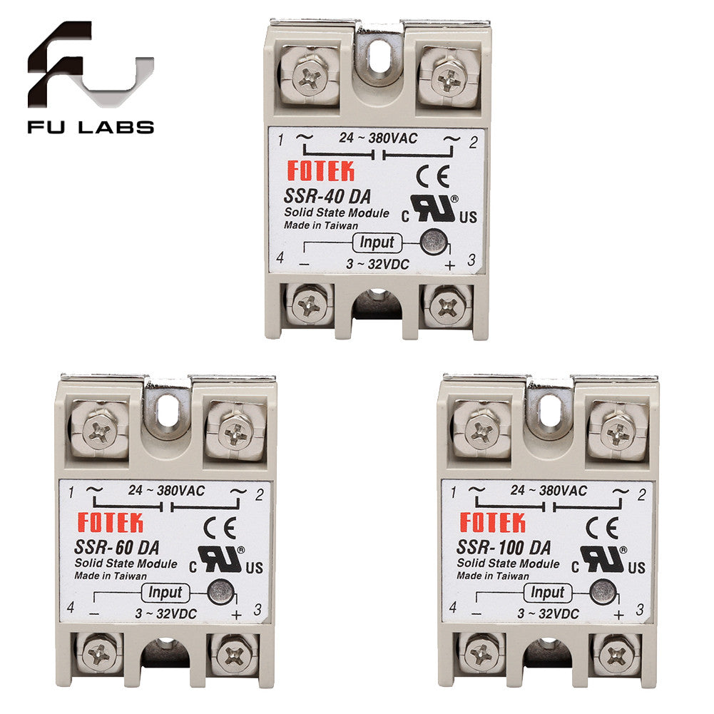 SSR-40DA 25DA 60DA DC to AC Solid State Relay Module Temperature Controller 24V-380V 40A 250V/25A 250V/ 60A 250V