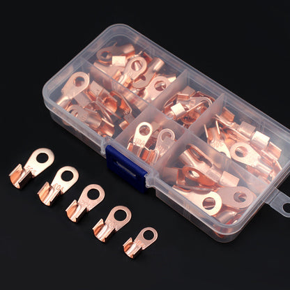 70PCS Copper Battery Cable Connector Terminal Open Lugs Wire Terminals OT 10/20/30/40/50A