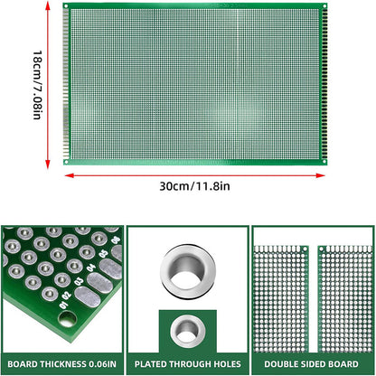 Pcb Board 15 * 20cm 18*30 Double-sided Solder Coating Universal Board Multifunctional Experimental Circuit Board