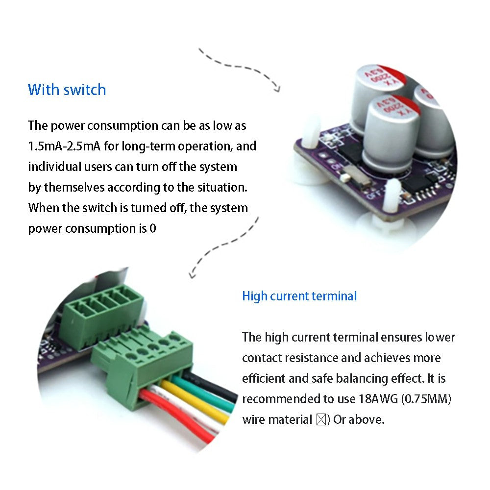 4S 6S 6A Active Equalizer Whole Group Balancer Lifepo4 Lithium Active Battery Energy Transfer Equalization Capacitor