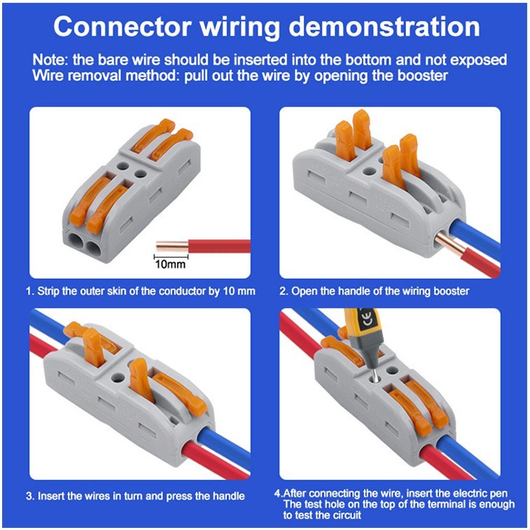 Quick Wire Terminal Connector Universal Wiring Cable Connector Wire connector 32A quick connector