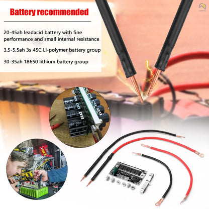 12V Battery DIY Spot Welding Machine Spot Welding Pen PCB Circuit Board Portable Storage  Welding