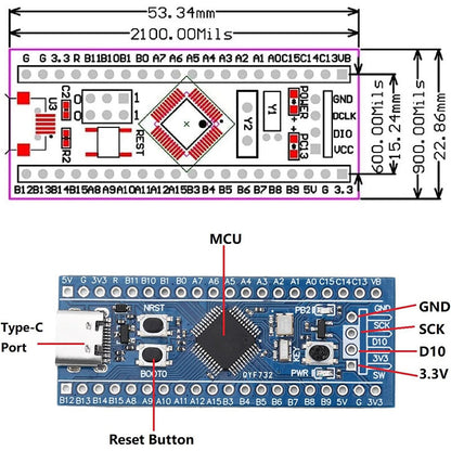 STM32F103C6T6 STM32F103C8T6 ARM STM32 Minimum System Development Board Module For Arduino