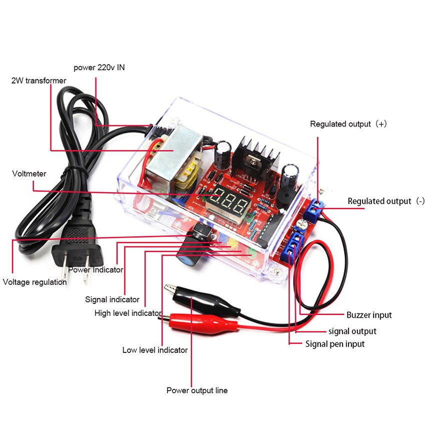 LM317 Adjustable Power Supply DIY Electronic Kit Regulated Voltage PCB Board 110V 220V 12V Stabilize