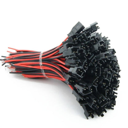 High Quality Plug 10pcs Connector Head Wires 24AWG 2-Pin Male / Female Connected