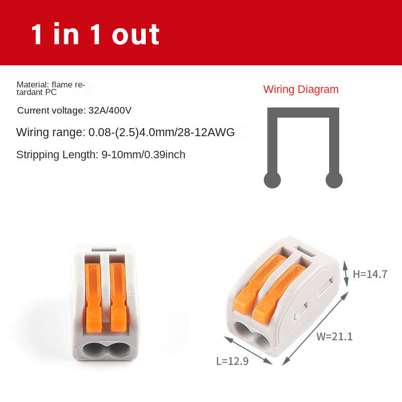Quick Wire Terminal Connector Universal Wiring Cable Connector Wire connector 32A quick connector