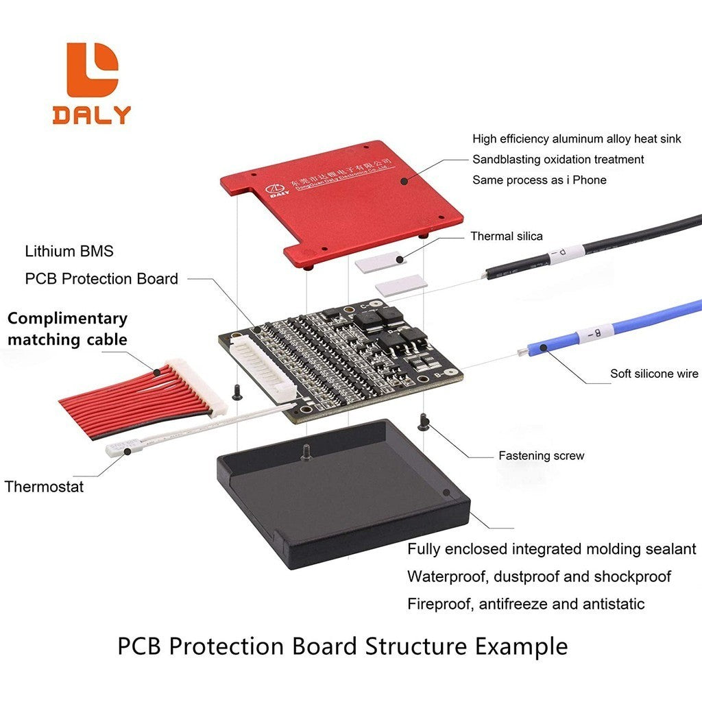 Daly Power Central lifepo4 BMS 12v 24v 36v 48v 30a 60a 100a 4s 8s 12s 16s 3.2v Manufactured