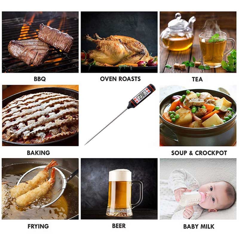 Digital Food Kitchen Thermometer Probe  LCD Meat Cooking Candy Sugar thermometer TP101