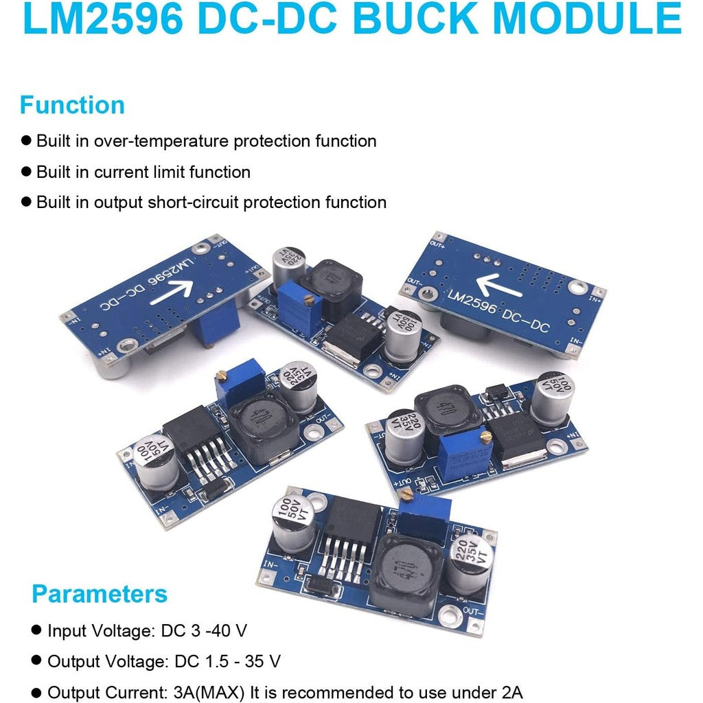 LM2596 DC-DC Buck Converter Step Down Converter Power Supply Module