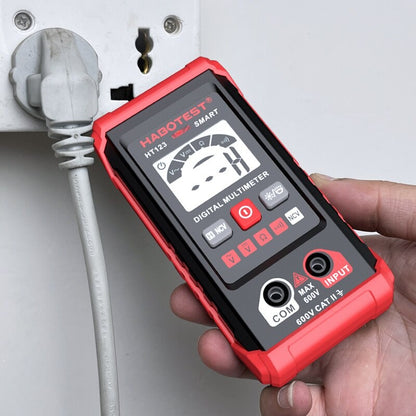 HT123 Smart Mini Digital Multimeter 600V Auto Range Multimeter AC DC Voltage Resistance Continuity Tester with Backlight NCV Non-contact Multimeter