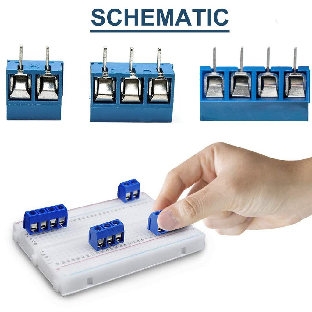 10Pcs KF301- 2P Screw 5.0mm Terminal Block 2 Pin 3 Pin Pcb Terminal Block Connector
