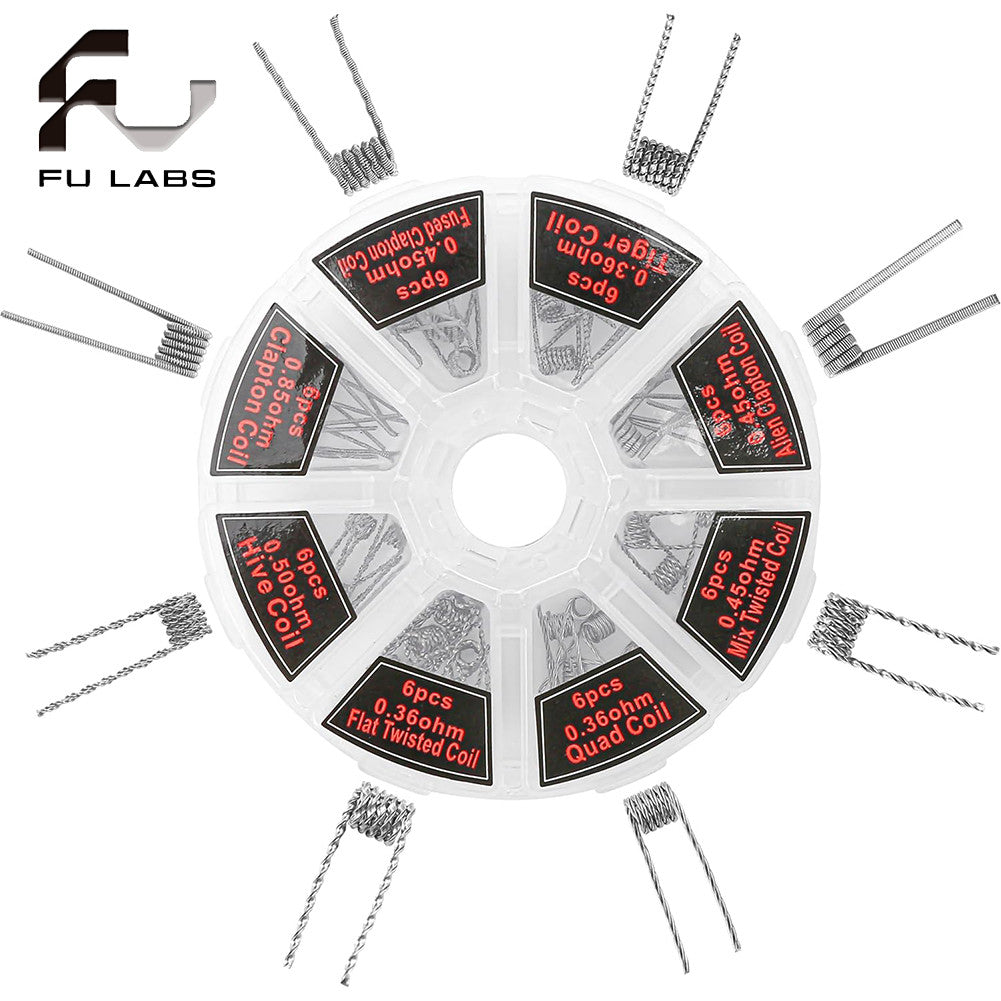 8 in 1 (48pcs) pre built wire set & Heating Wire Resistance Wire Premade Coil