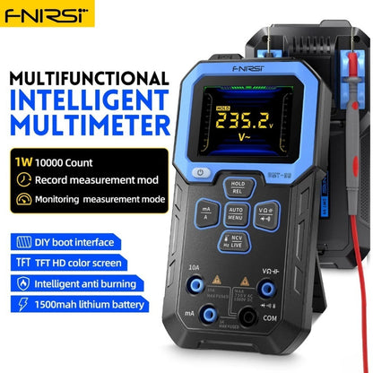 FNIRSI DMT-99 Digital Multimeter 9999 Counts Smart Professional Tester 1000V 10A True RMS Auto Range AC DC Ohm Hz Capacitance  21X12CM