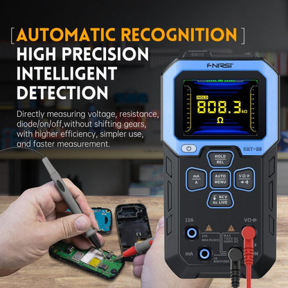 FNIRSI DMT-99 Digital Multimeter 9999 Counts Smart Professional Tester 1000V 10A True RMS Auto Range AC DC Ohm Hz Capacitance  21X12CM