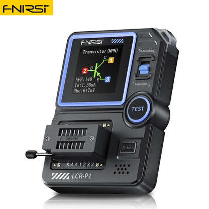 FNIRSI LCR-P1 Transistor Tester Diode Triode Capacitance Resistance Meter LCR ESR Meter NPN PNP MOSFET IR Multifunction Tester 9X7 CM