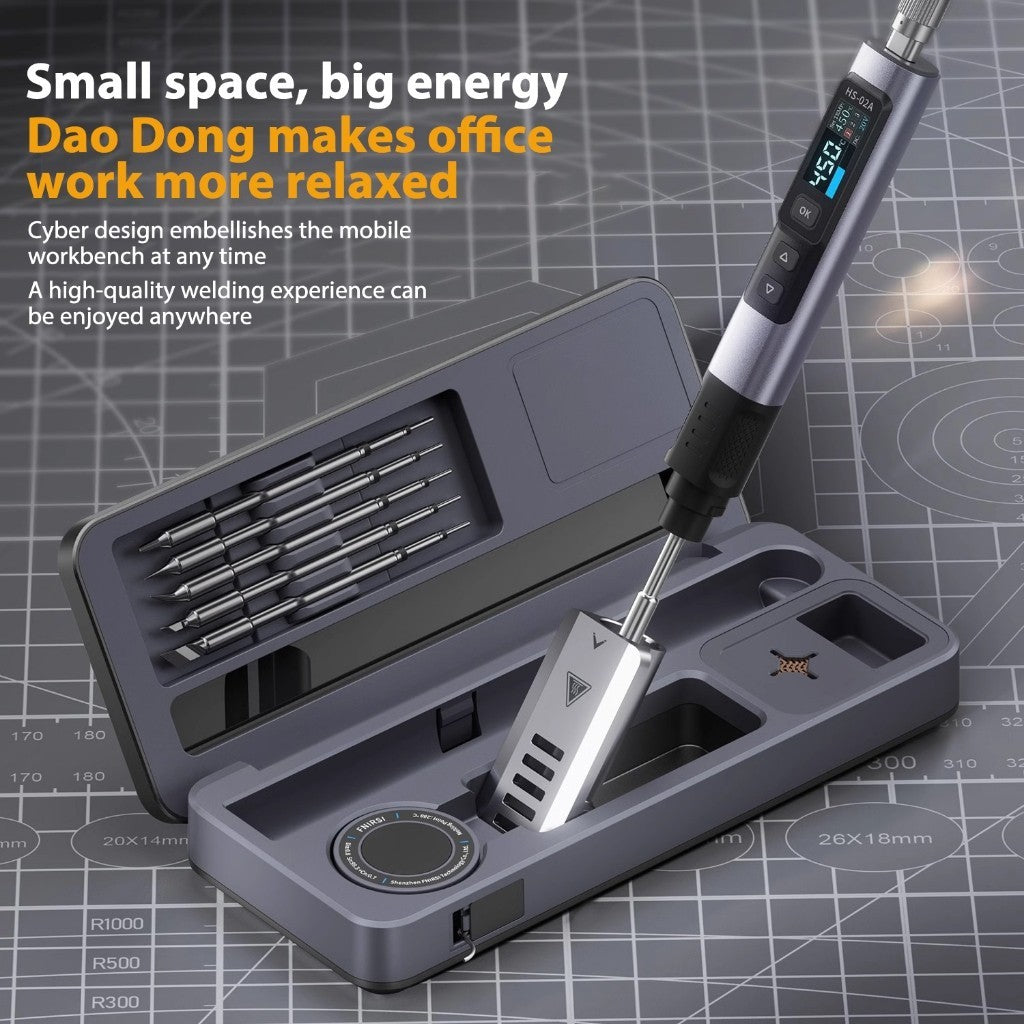 FNIRSI Smart Soldering iron HS-02A/B Mobile Workbench Storage box Soldering iron set 25X10CM from Manila