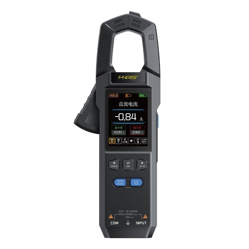 FNIRSI DMC-100 DC AC Current Clamp Meter 10000 Counts Digital Multimeter 600A Amperimetric Clamp Tester NCV Electrician Tools 22X11CM