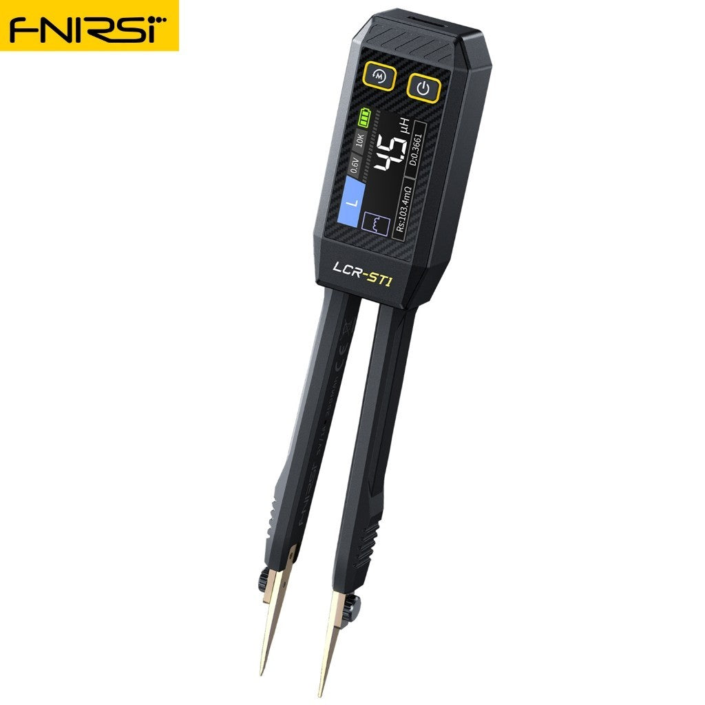 FNIRSI LCR-ST1 Mini Smart Tweezer LCR SMD ESR Tester Resistance Capacitance Inductance Continuity Diode Test Measurement Tools 15X3 CM