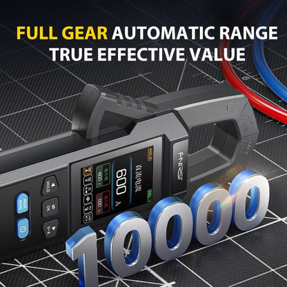 FNIRSI DMC-100 DC AC Current Clamp Meter 10000 Counts Digital Multimeter 600A Amperimetric Clamp Tester NCV Electrician Tools 22X11CM