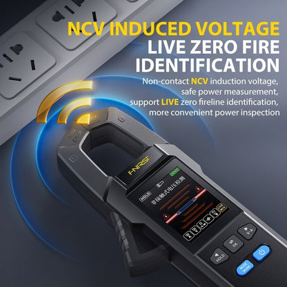 FNIRSI DMC-100 DC AC Current Clamp Meter 10000 Counts Digital Multimeter 600A Amperimetric Clamp Tester NCV Electrician Tools 22X11CM