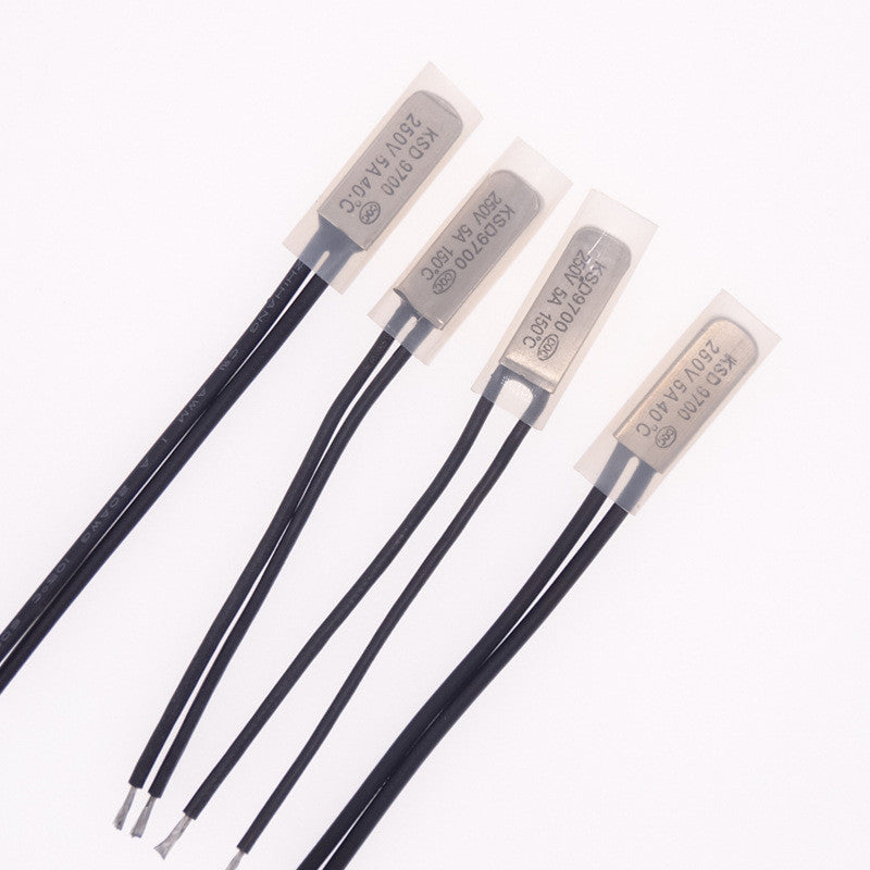 KSD9700 5A250V 40~100 Degree Celsius (N.O.) Normally Open Normally Close Bimetal Disc Temperature Switch Thermostat Thermal Protector Bracket 5A 250V