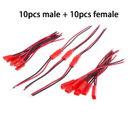 Fulabs 10pairs 150mm JST male female connector plug cable for RC ESC LIPO Battery Helicopter DIY FPV Drone Quadcopter