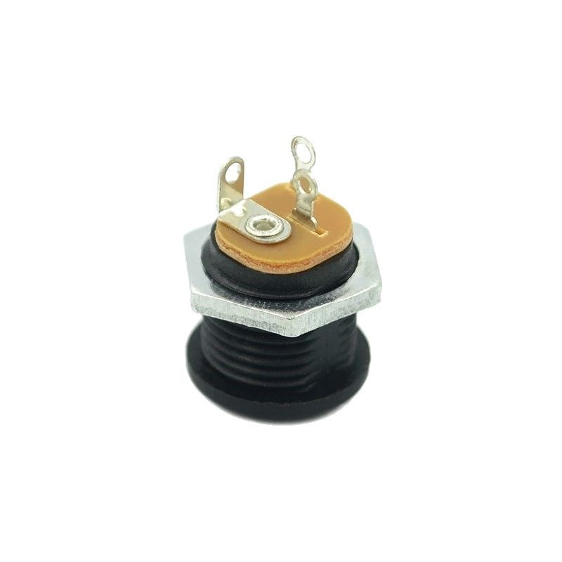 DC-022 5.5x2.1mm DC Power Socket Plug Jack DC Connectors Round Hole Screw Nut Interface Panel Mounting DC022 5.5-2.1