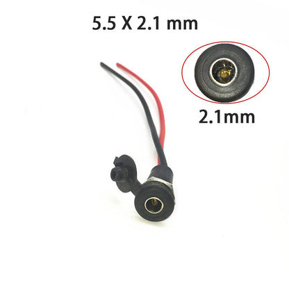 1pcs 5.5 X 2.1 mm 5.5X2.5mm Battery DC Power plug connector for diy dc waterproof jack connector with Wire Turmera