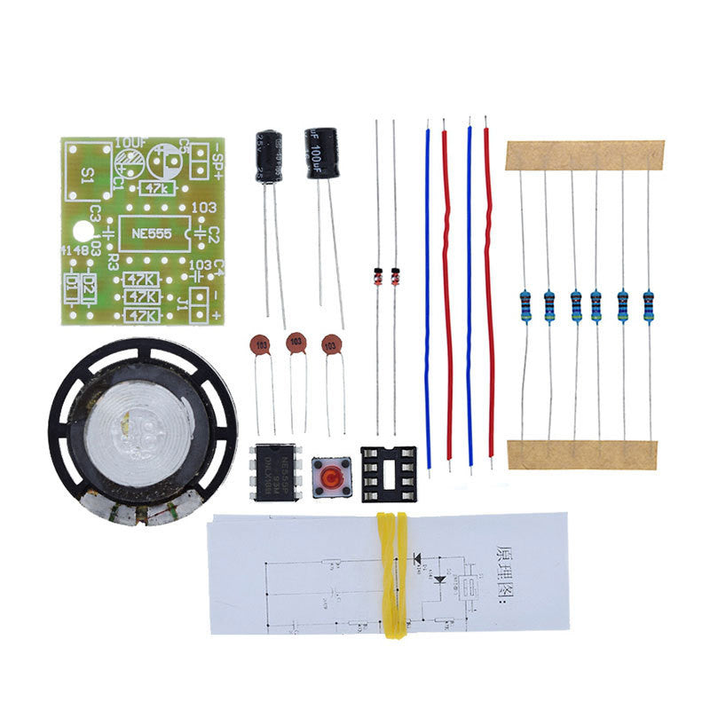 1pcs NE555 Doorbell Suite Electronic Production Doorbell Suite DIY Kit Ding dong doorbell PCB welding laboratory