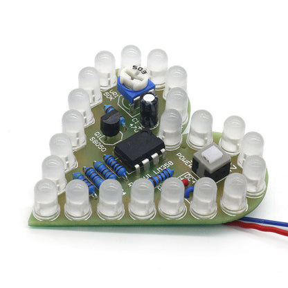 1pcs DIY Kit Heart Shape Breathing Lamp Kit DC 4 V-6 V Breathing LED Suite Red White Blue Green DIY Electronic Production for Learning