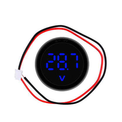 1pcs DC5-100V Digital Voltmeter LED Digital Display Circular Voltmeter Car Voltage Current Meter Volt Detector Tester Monitor Panel