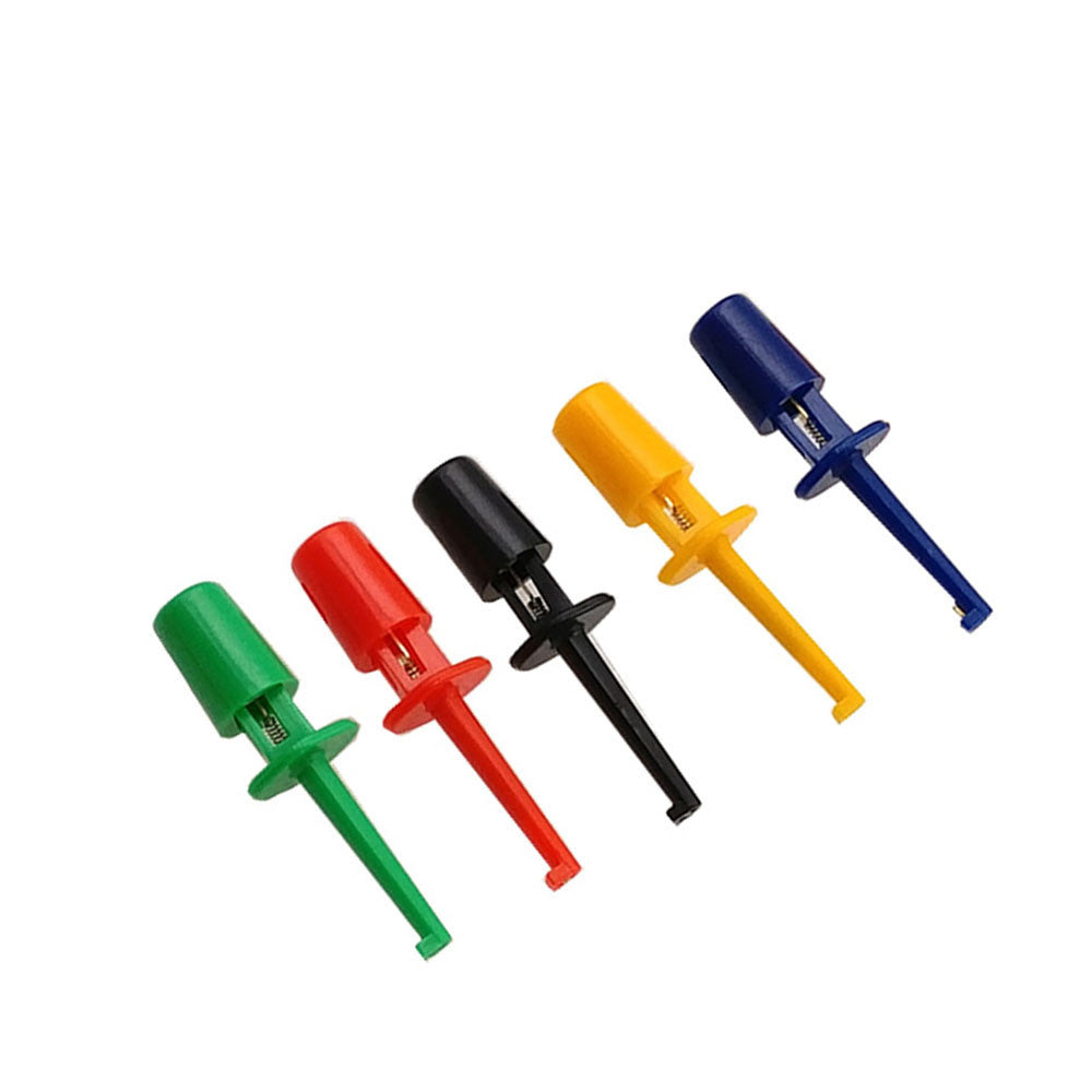 1pcs Mini Single Test Hook Clip Test Probe for Electronic Testing IC Grabber Small Size Round Crocodile Clip Hook Test Clip