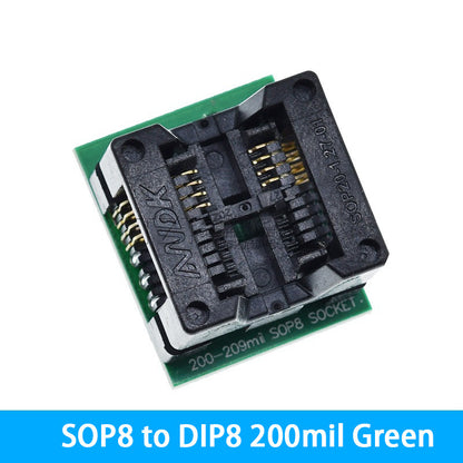 SOP16 To DIP8 Wide-body Seat Wide 150mil 200mil 208mil 300mil Programmer SOP8 Adapter Socket for EZP2010 EZP2013 CH341A IC Test