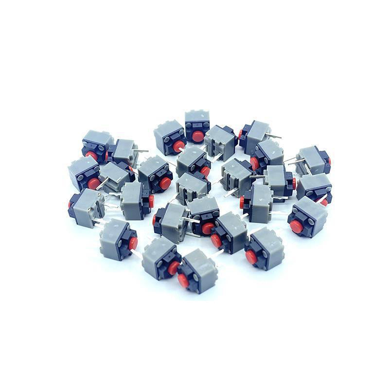 4Pcs 6*6*7.3mm Square Silent Mouse Micro Switch Button Compatible with Logitech Mouse 10 Millions Lifetime