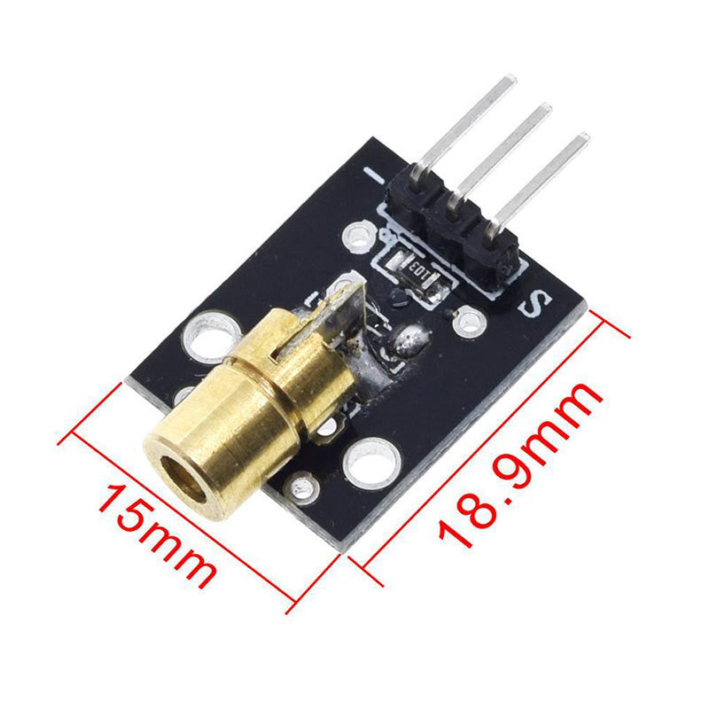 Fulabs KY-008 650nm Laser sensor Module 6mm 5V 5mW Red Laser Dot Diode Copper Head for Arduino
