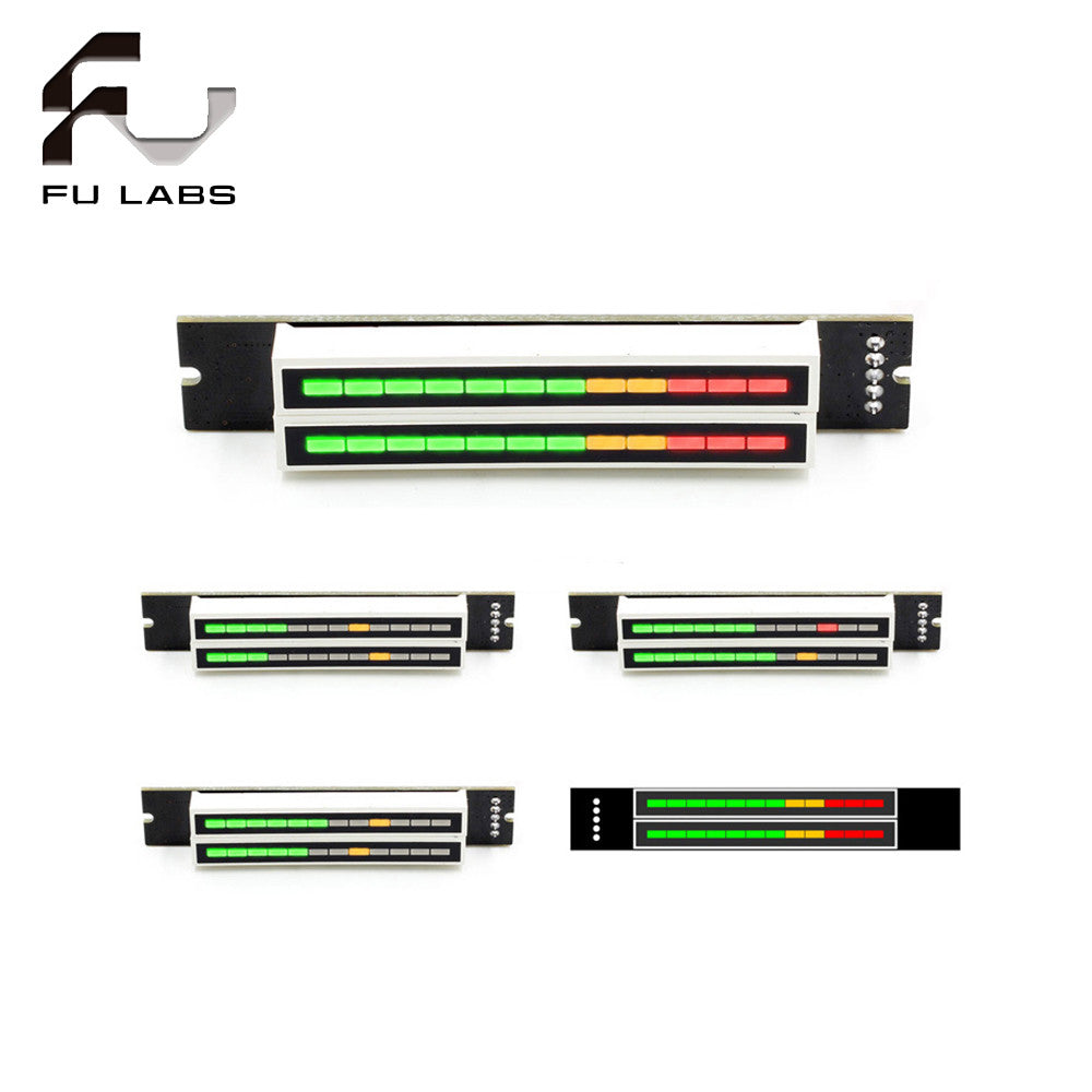 1pcs Dual 12 music Level indicator LED spectrum VU Meter Amplifier lamps Light Speed Adjustable Board for mp3 dc 7-12V