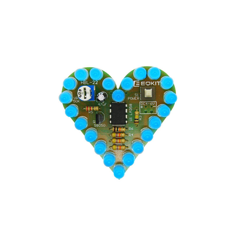 1pcs DIY Kit Heart Shape Breathing Lamp Kit DC 4 V-6 V Breathing LED Suite Red White Blue Green DIY Electronic Production for Learning