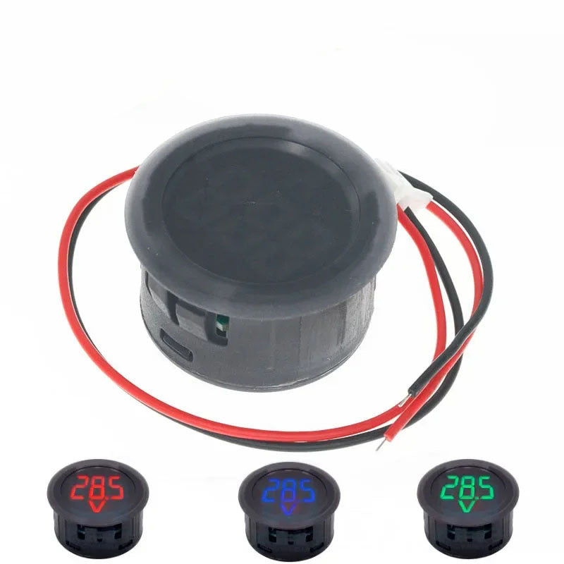 1pcs DC5-100V Digital Voltmeter LED Digital Display Circular Voltmeter Car Voltage Current Meter Volt Detector Tester Monitor Panel