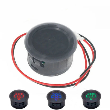 1pcs DC5-100V Digital Voltmeter LED Digital Display Circular Voltmeter Car Voltage Current Meter Volt Detector Tester Monitor Panel