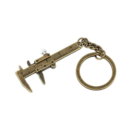 Caliper with Chain Keychain and 1mm Accuracy for Measurement Portable Mini Zinc Alloy Vernier