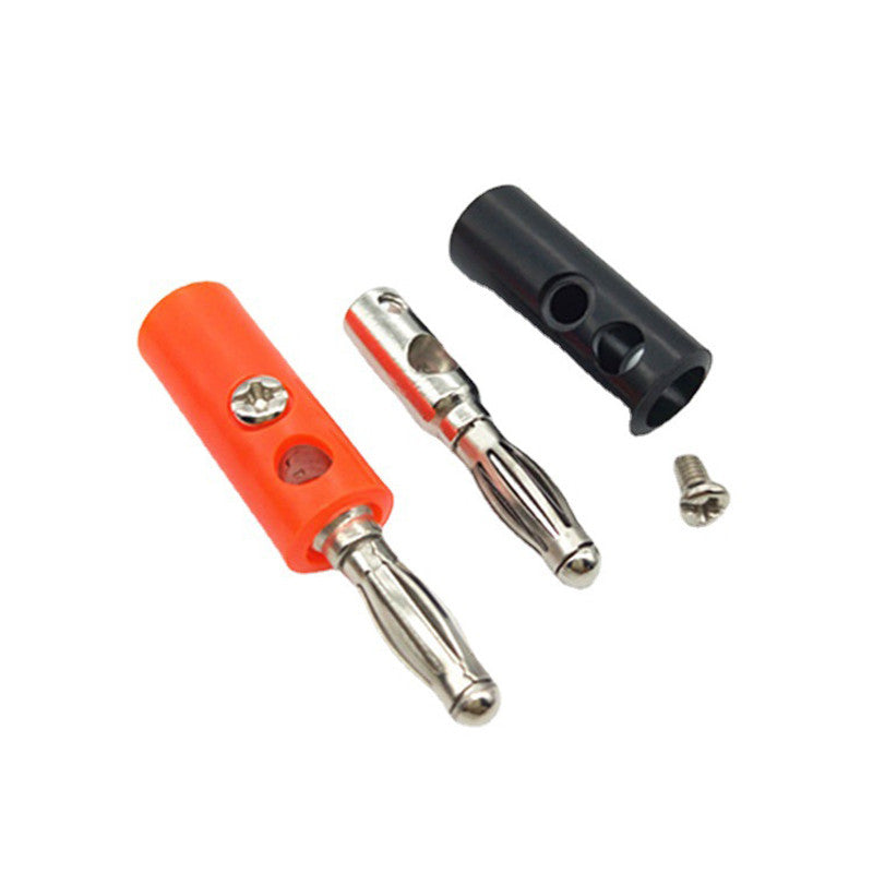 Fulabs 10pcs Banana Plug Red+Black 4mm Audio Speaker Wire Cable Screw Type Banana Connector