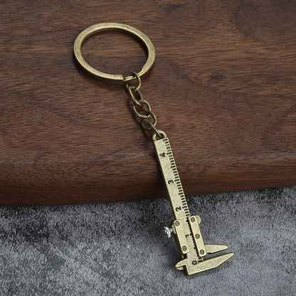 Caliper with Chain Keychain and 1mm Accuracy for Measurement Portable Mini Zinc Alloy Vernier